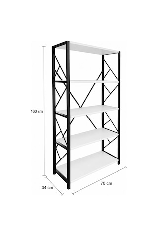 Mores Metal Çiçeklik 5 Raflı Bahçe Düzenleyici Saksı Organizer Çiçek Rafı Hobi Rafı Beyaz