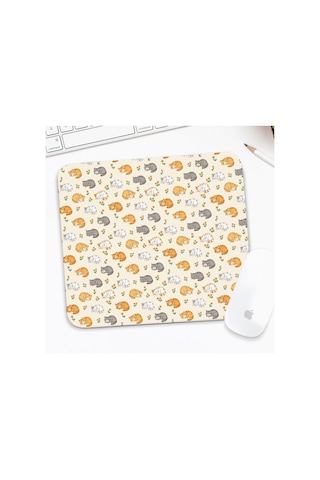 Durable Cat Desenli Mouse Pad 27x32cm, Kaymaz Rubber, Suya Dayanıklı-a48
