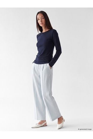 Lcw Everyday Lacivert Bisiklet Yaka Kadın Body