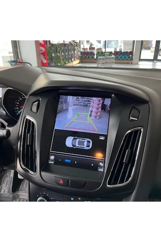 For-x Ford Focus 3-4 Tesla 2012-2018 -9.7'' Qled Android Gerçek 4+64 Gb / 4 Çekirdek 1.6ghz / Wıfı 5.0ghz / Bt 5.4-kablosuz Carplay-ahd Hd Geri Görüş Kamera 9"