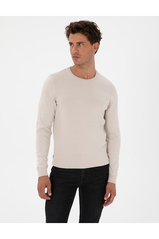 Pierre Cardin Erkek Krem Kazak /triko 50315509-vr071 Krem
