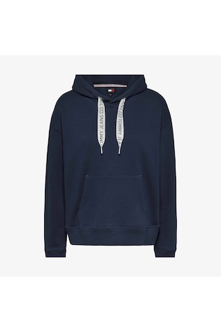Tommy Hilfiger Tommy Jeans Bxy Logo Drawcord Kadın Mavi Sweatshirt Düz Dw0dw17794 Mavi