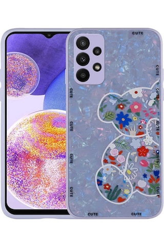 Samsung Uyumlu Galaxy A23 Kılıf Desenli Sert Silikon Zore Mumila Kapak