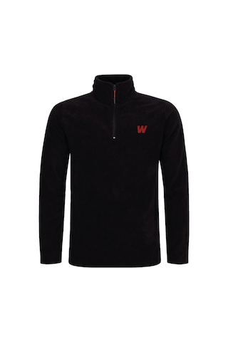 Walke Premium Erkek Yarım Fermuarlı Outdoor Spor Polar Ceket Siyah