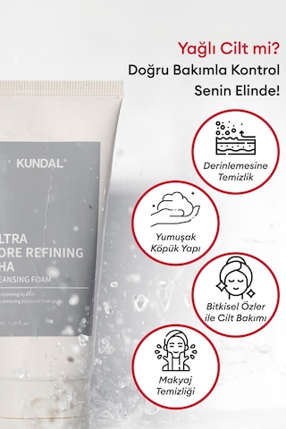 Gözenek Arındırıcı Bha İçeren Temizleme Köpüğü Kundal Ultra Pore Refining Bha Cleansing Foam 155ml