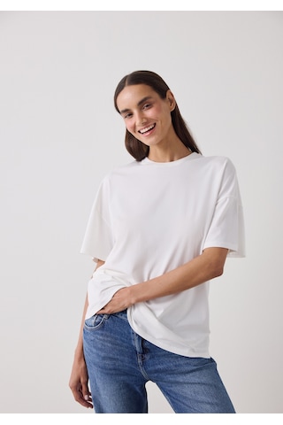 Penti Kırık Beyaz Basic Oversize Tişört