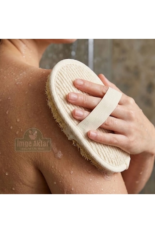 Oval Doğal Kabak Lifli Peeling Kesesi 16x12 Cm