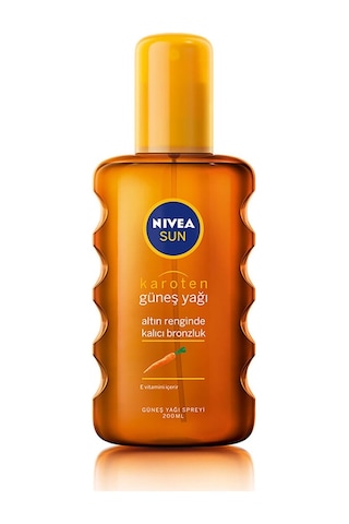 Nivea Sun Karoten Özlü Bronzlaştırıcı Güneş Yağı Spreyi SPF6 200 ML