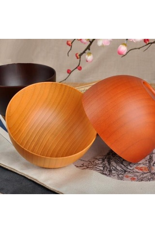 Japon Tarzı Çorba Depolama Katı Ahşap Pirinç Aracı Kase Konteyner Mutfak Alet