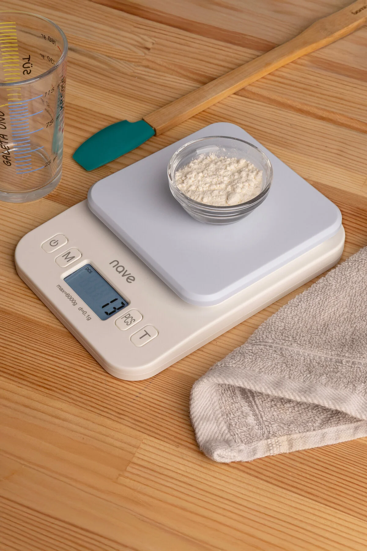 K5088 Dijital Mutfak Tartısı Pilli 0.1g Hassasiyetli, 6kg, Çoklu Birimli Hassas Terazi Gri - Mavi
