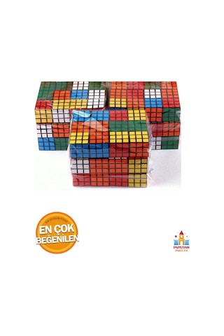 Zeka Küpü Anahtarlık - 12 Adet Mini Rubik Sabır Küpü