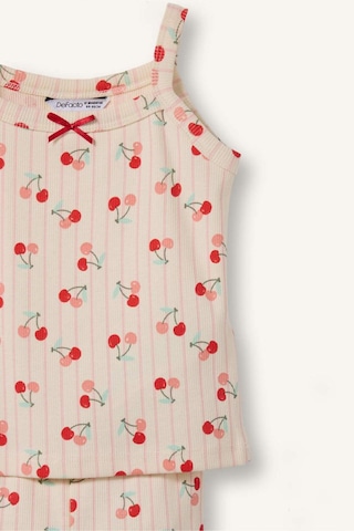 Defacto Baskılı Fitilli 2li Ecru Pijama Takımı Kız Bebek I0404a526hser233 Ekru-er233