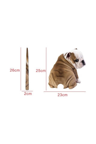 Jeemson Araba Arka Cam Köpek Sticker, Kabin Dekorasyon, Yağmur Sileci Sticker, Normal Yapıştırıcı Malzeme, 26x5cm Paket