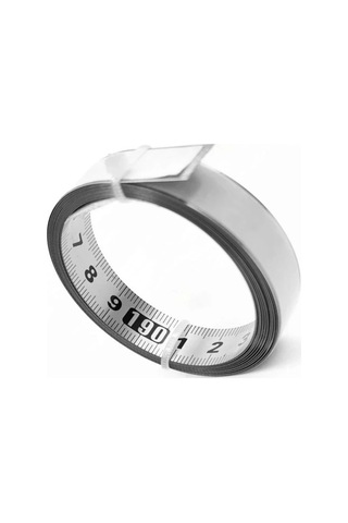 Gümüş-ileri-kendinden Yapışkanlı Mezura Paslanmaz Çelik Tezgah Cetveli Yapışkan Destekli Mezura Metrik Ölçekli Paslanmaya Dayanıklı Dayanıklı Cetvel