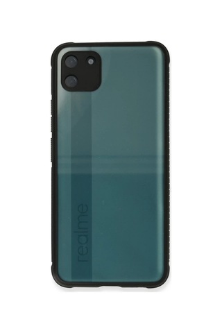 Realme C11 Kılıf Miami Şeffaf Silikon - Siyah 84331732