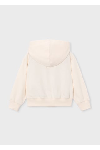 Kız Çocuk Fermuarlı Kapüşonlu Sweatshirt 3457 Krem