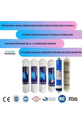 13 Aşamalı Kapalı Kasa Çubuklu Vontron Membranlı Filtre Seti Yeni Ürün -