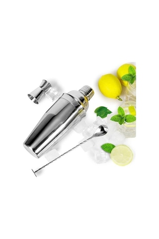 Fastbuy 3 Adet Kokteyl Seti 750ml, Premium Shaker Paketi, Kırmızı