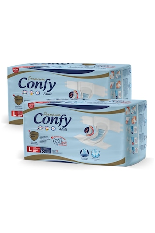 Confy Adult Yetişkin Bezi Large 30 Adet X 2 Paket