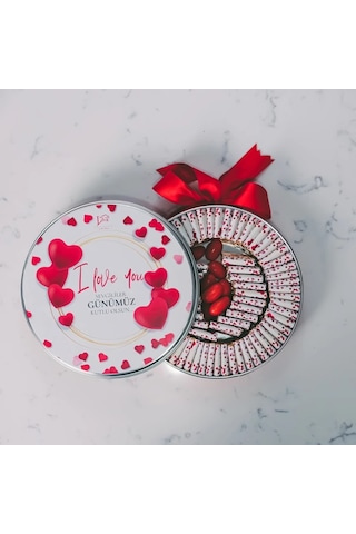 Metal Kutu Uçuşan Kalpler 80 Adet