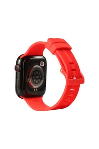Apple Watch Uyumlu 7 41mm Krd-23 Silikon Kordon - Kırmızı