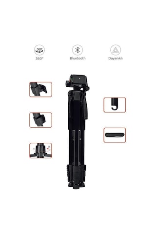 8850 Profesyonel 1.2m Su Terazili Tripod Kamera Tripod
