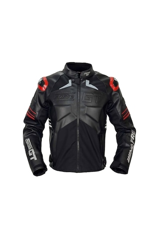 Forte Gt Wind Pro Hörgüçlü Deri 4 Mevsim Motosiklet Montu Siyah