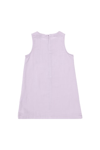 U.S. Polo Assn. Kız Çocuk Lila Bisiklet Yaka A-Form Dokuma Elbise 50299309-VR034