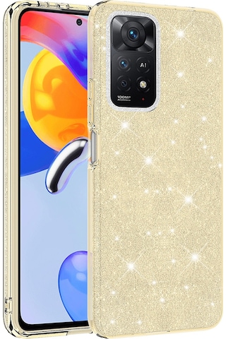 Xiaomi Redmi Note 11 Pro 5g Kılıf Zore Shining Silikon Gold