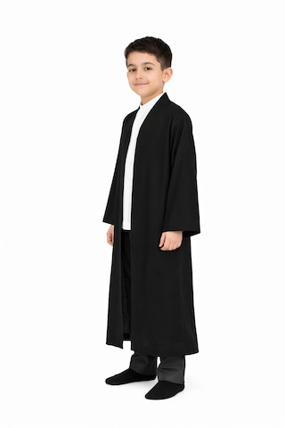 Erkek Cocuk Namaz Cübbesi, Buhara Yaka Namaz Elbisesi, Siyah Lacivert Namaz Kostüm Siyah