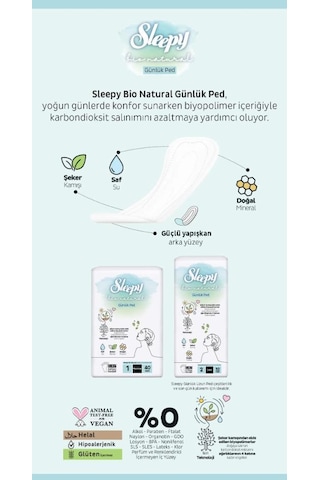 Sleepy Bio Natural Günlük Ped 40'lı 7 Al 6 Öde Ve Rosıe