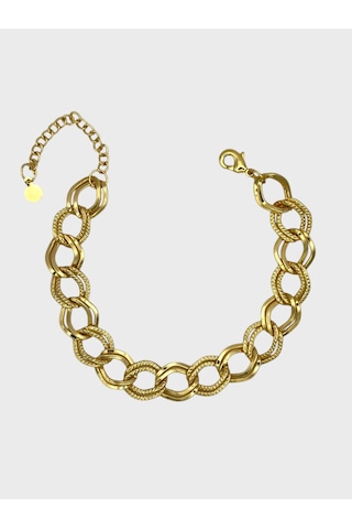 Arnes Jewelry Çelik 22 Ayar Altın Kaplama Samanyolu Bileklik Ar431nes Gold