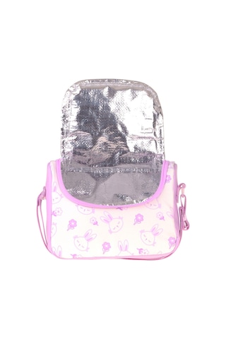Calacilo Rabbit Kız Çocuk Tavşan Baskılı Lila Isı Yalıtımlı Okul Beslenme Çantası - C4042 Lila - Beyaz