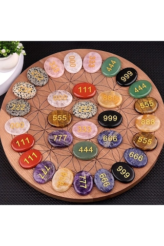 Willowhaven 10 Adet Karma Renk Şans Numeroloji Taşı - Meditasyon, Takı Yapımı, Dekorasyon
