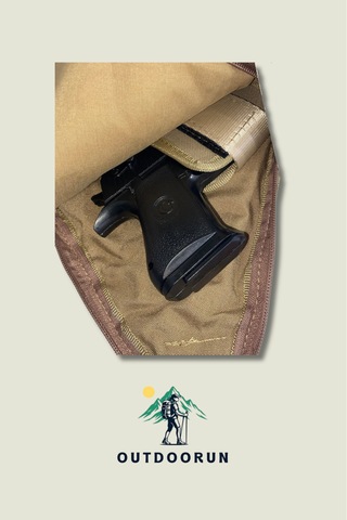 Haki Askılı Fonksiyonel Üçgen Silah Taşıma Çantası Haki