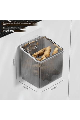 Springsun Banyo Duş Odası Duvar Kurulu Deliksiz Kosmetik Yüz Havlu Organizer Pet+abs Malzeme Mutfak Dolap Siyah-gri-gümüş Gri - Siyah