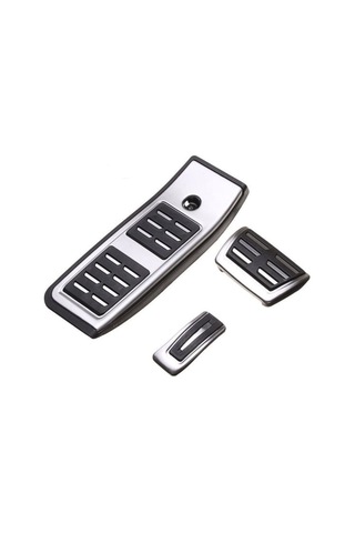 Audi A4 B9 A5 F5 2016-2023 Uyumlu Geçme Otomatik Pedal Seti 3 Parça Siyah Krom