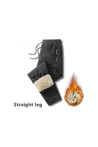 Koyu Gri Kış Eşofman Erkekler Peluş Kalın Polar Eşofman Kuzu Yünü Termal Pantolon Rahat Pantolon Su Geçirmez Rüzgar Geçirmez Sıcak Pamuklu Pantolonlar Koyu Gri