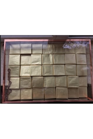 Guvenglassart Bakır Dekoratif Kapaklı Kutu Nişan Çikolata Kutusu