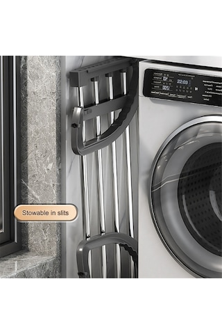Xiaaokeji Radyatörlü Giysi Kurutma Askısı Katlanabilir Radyatörlü Kurutma Rafı Siyah