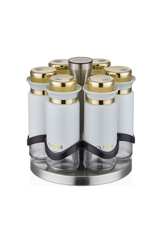 Neva N3193 Lilyum 6 Lı Baharat Seti Beyaz