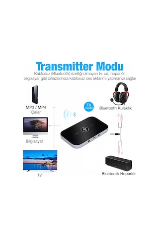 Ally 2in1 Kablosuz Bluetooth 5.0 Ses Alıcı Verici Receiver Trans