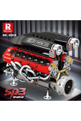 Reobrix Technic 33016 Ferrari Daytone Sp3 Motor Bataryalı&motorlu Yaratıcı Yapı Blok Seti Building Blocks - 1240 Parça