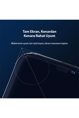 Baseus Crystal Apple iPhone 15 Uyumlu Full Anti Mavi Işık Ekran Koruyucu 2 Ad