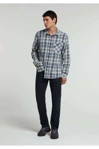 Colin's Colins Regular Fit Shirt Neck Ekoseli Erkek Mavi Uzun Kol Gömlek Cl1082985 Q1.v1 Inv İndigo