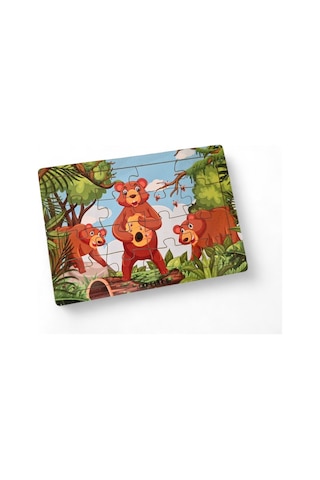 Ayılar Ve Arılar 16 Parça Eğitici Öğretici Ahşap Çocuk Puzzle & Yapboz Bebek Çocuk Oyuncak