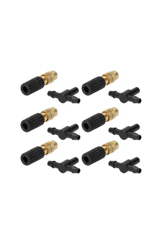 Shineyee 10 Adet Bahçe Sulama Sistemi: Bakır+plastik Halka Buharlayıcı, Üç Yollu Bağlantı, Otomatik Bitki Sulama, Çim Ve Bitkiler İçin