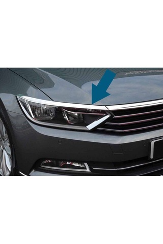 Vw Passat B8 Krom Far Üstü Çıta 3 Parça 2015-2019 Arası