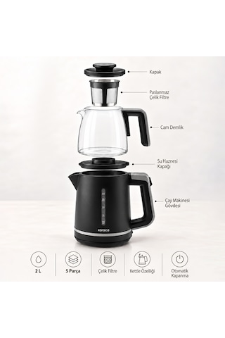 Karaca Maxi Tea XL 2 L Çay Makinesi