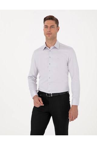 Pierre Cardin Erkek Gri Gömlek Basic 50315407-vr024 Gri
